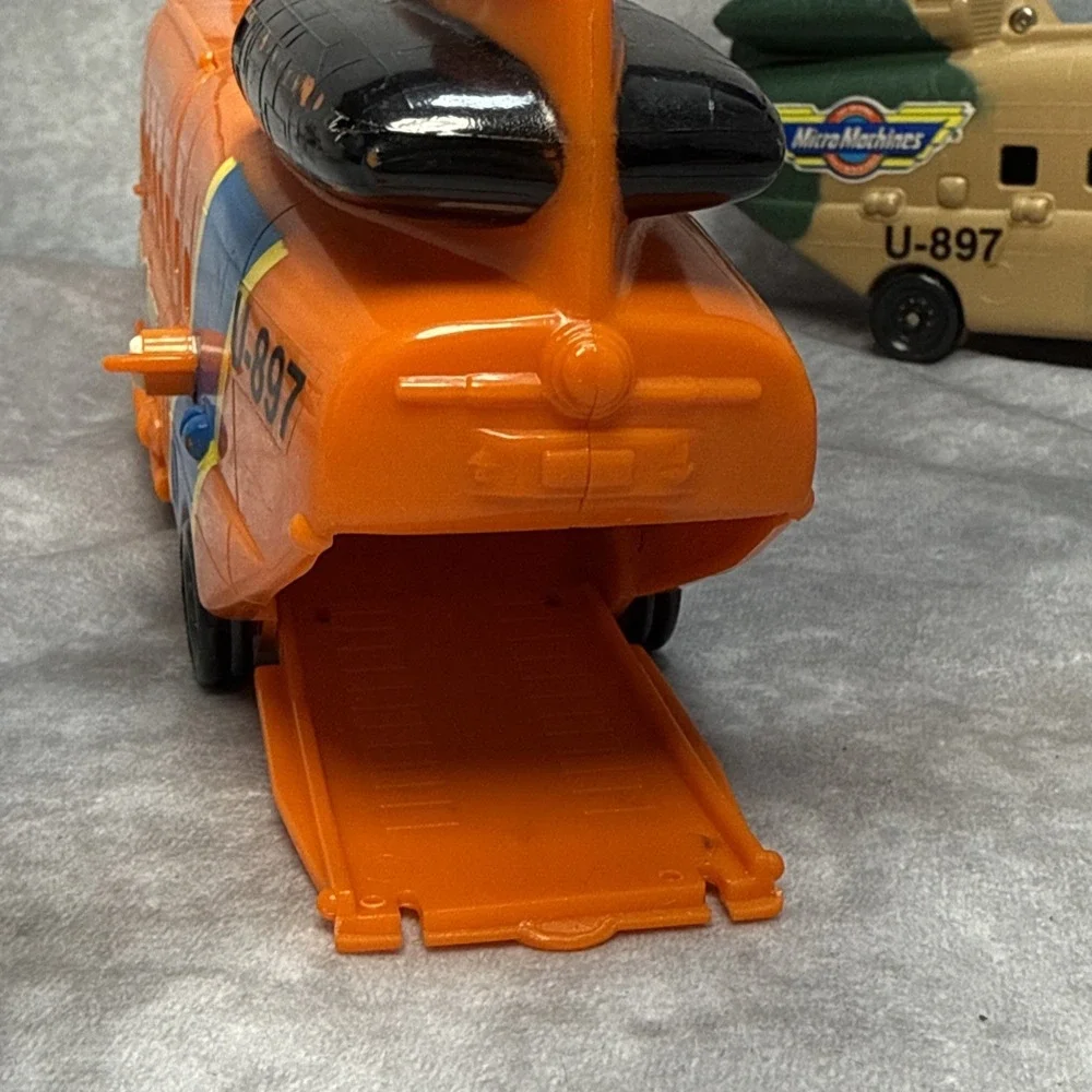 VTG Micro Machines Helicopter Playset x2 Chinook Style Ready for Play or Display
